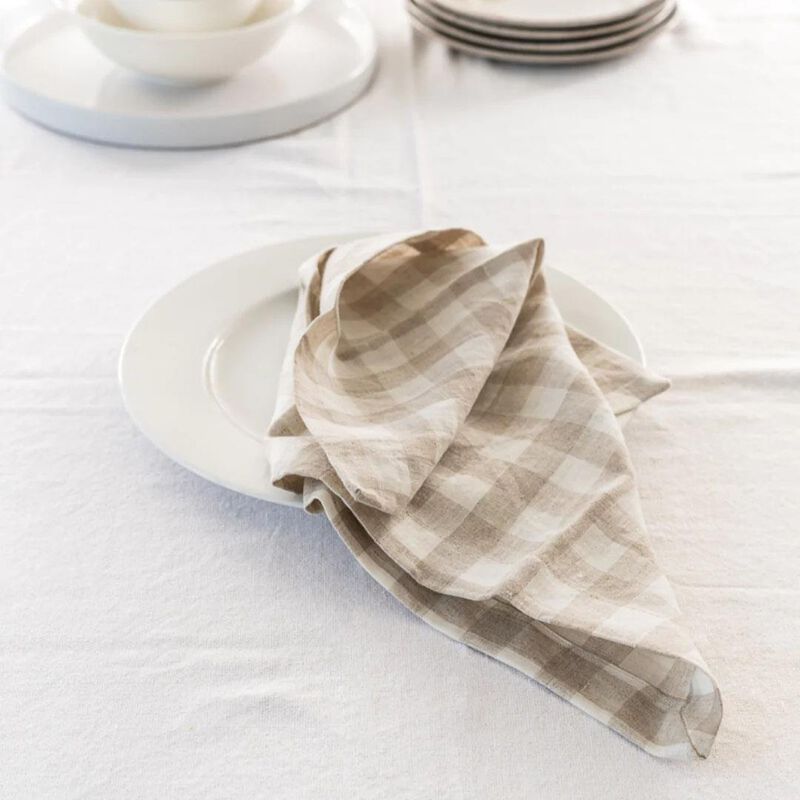 Home Lab 100% French Flax Linen Napkin Set Of 4 image number 5